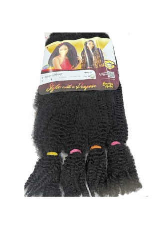 X-pression Bouncy Kinky Crochet Braid Color 1
