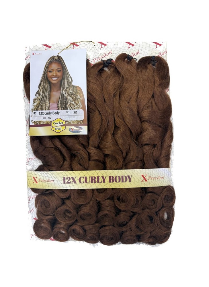 X-pression Curly Body Crochet Braid Color 30