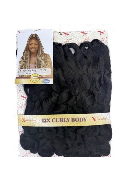 X-pression Curly Body Crochet Braid Color 1